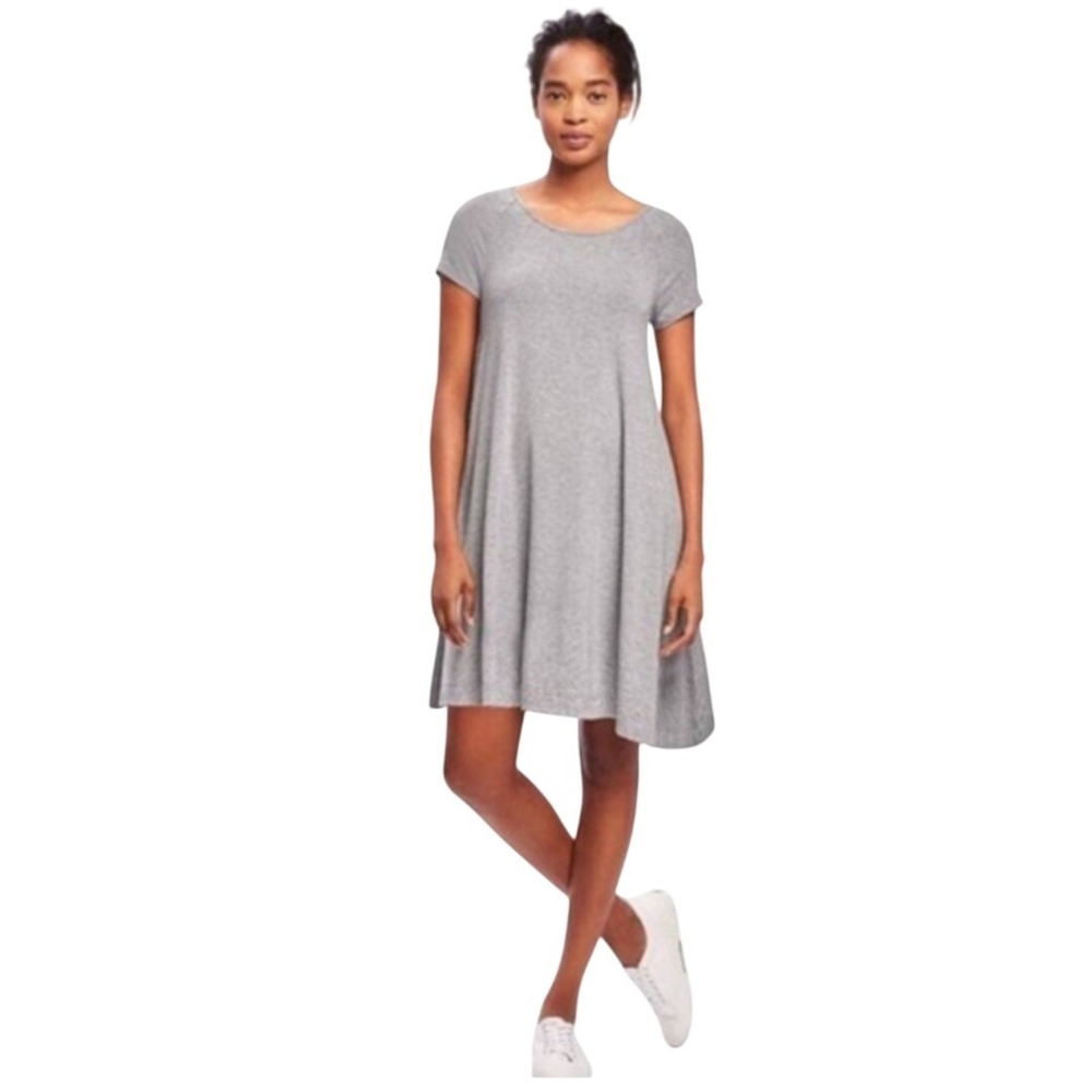 Old Navy T-Shirt Dress Heather Gray‎ Casual Short Sleeve Comfy Medium